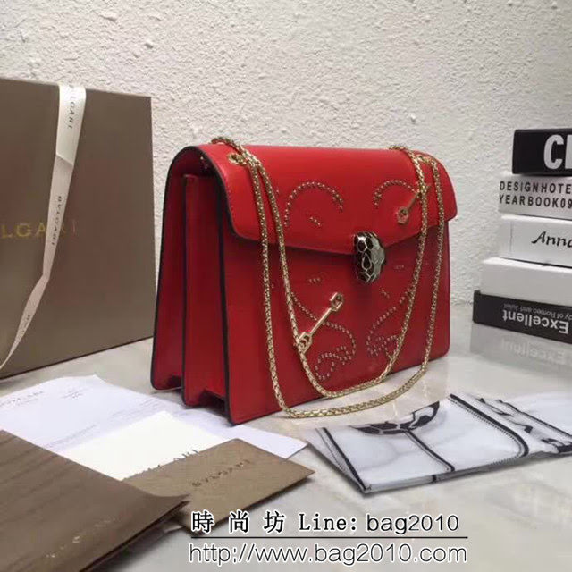 BVLGARI寶格麗 專櫃新品 Serpenti Forever系列 雙層蛇頭包 鏈條單肩斜挎包 B285887 FYD1246